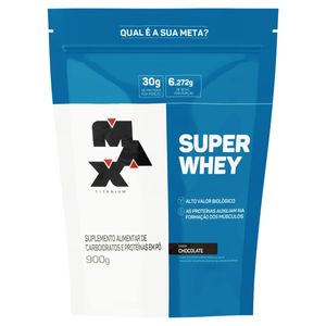 Suplemento Alimentar em Pó Max Titanium Super Whey Chocolate Pouch 900g