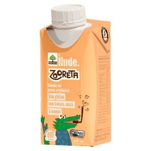 Bebida à Base de Aveia Nude. Zooreta Orgânica Banana, Maçã & Mamão Caixa 200ml