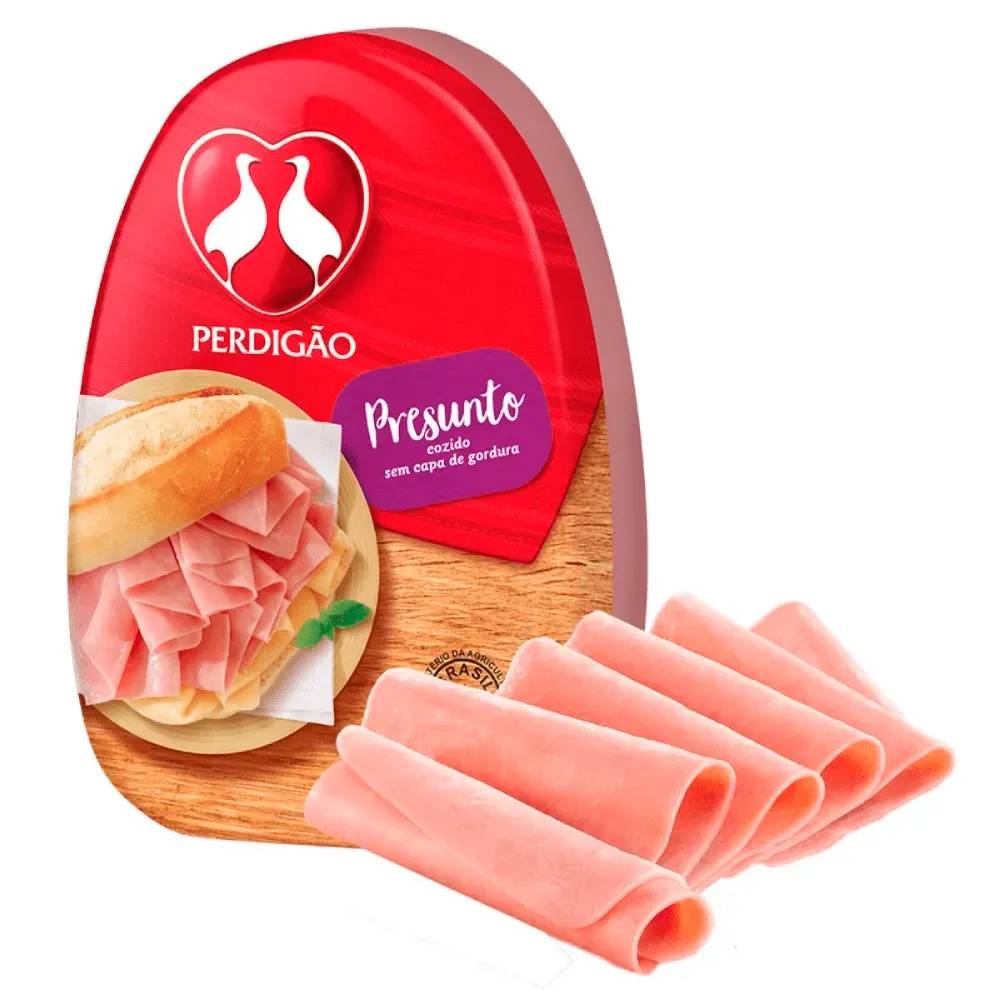 Presunto Cozido Perdigão sem Capa de Gordura Fatiado