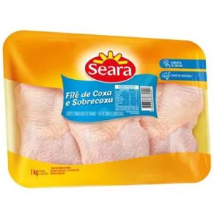 Filé de Coxa Sobrecoxa de Frango Seara S/ Osso Congelada 1Kg