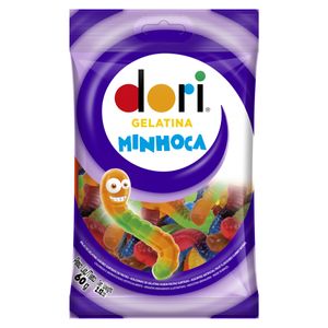 Bala de Gelatina Dori Sortidos de Frutas Minhoca 60g