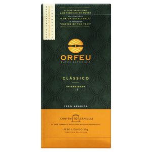 Café em Cápsulas Orfeu Clássico Caixa 50g c/ 10 Unid