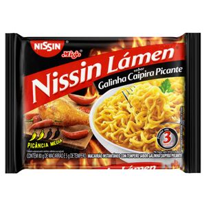 Macarrão Instantâneo Nissin Miojo Lámen Galinha Caipira Picante 85g