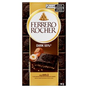 Chocolate Ferrero Rocher Dark 55% Cacau Avelã 90g