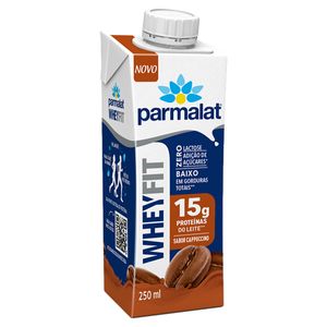 Bebida Láctea UHT Parmalat Fit Whey 15g Proteínas do Leite Zero Lactose Zero Açúcar Cappuccino 250ml