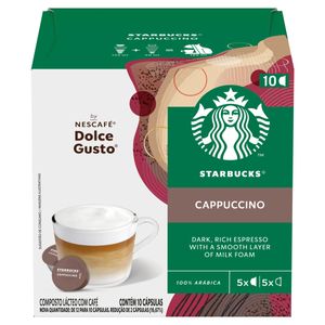 Cappuccino em Cápsula Starbucks 100% Arábica Caixa 100g c/ 10 Unid