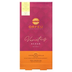 Café em Cápsula Torrado e Moído Orfeu Varietais Acauã Caixa 50g c/ 10 Unid