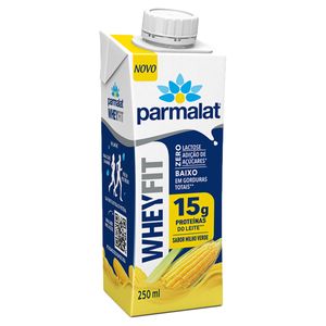 Bebida Láctea UHT Parmalat Fit Whey 15g Proteínas do Leite Zero Lactose Zero Açúcar Milho Verde 250ml