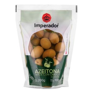 Azeitona Verde Imperador c/ Caroço Pouche 200g