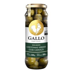 Azeitona Verde Gallo c/ Caroço Vidro 200g