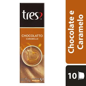 Chocolate Quente em Cápsula Tres Chocolatto Caramello Caixa 10,5g c/10Unid