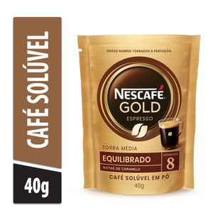 Café Solúvel em Pó Espresso Nescafé Gold Equilibrado Refil 40g