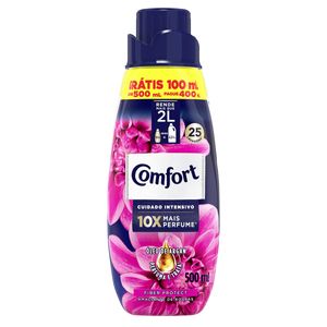 Amaciante Comfort Concentrado Fiber Protect Leve 500ml Pague 400ml