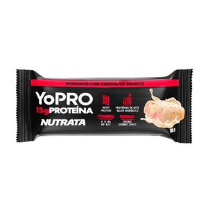 Barra de Proteina Yopro Nutrata Chocolate Branco com Morango 55g