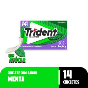 Chiclete Trident Menta 25,2g Embalagem Econômica c/ 14 Unid