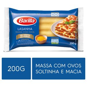 Massa para Lasanha com Ovos Barilla Direto ao Forno 200g