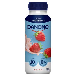 Iogurte Desnatado Danone 10g de Proteínas 0% Lactose s/ Açúcar Morango 220g