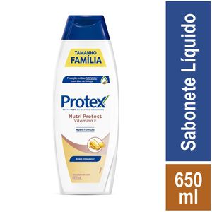 Sabonete Líquido Protex Antibacteriano Nutri Protect Vitamina E Frasco 650ml Tamanho Família
