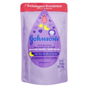 Sabonete Líquido Johnsons Baby Hora do Sono Refil 180ml Embalagem Econômica