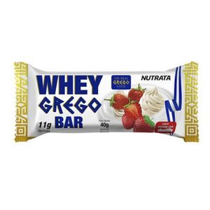Whey Grego Nutrata Barra Morango com Chantilly 40g