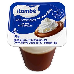 Sobremesa Láctea Itambé com Chantilly Chocolate Pote 90g