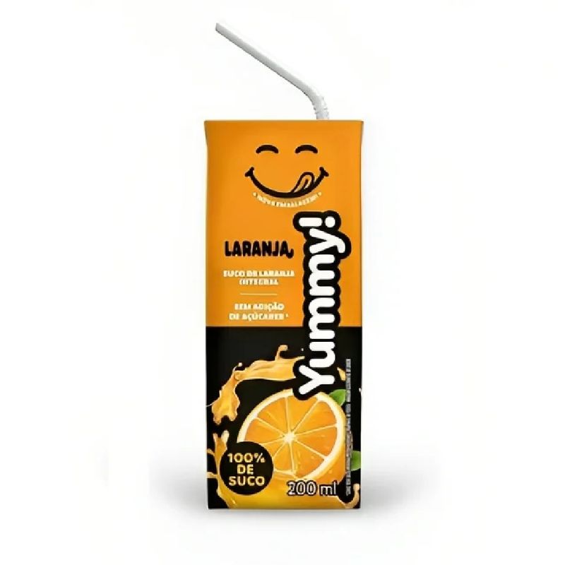 Suco Yummy 100% Suco s/ Adição de Açúcar Laranja Caixa 200ml