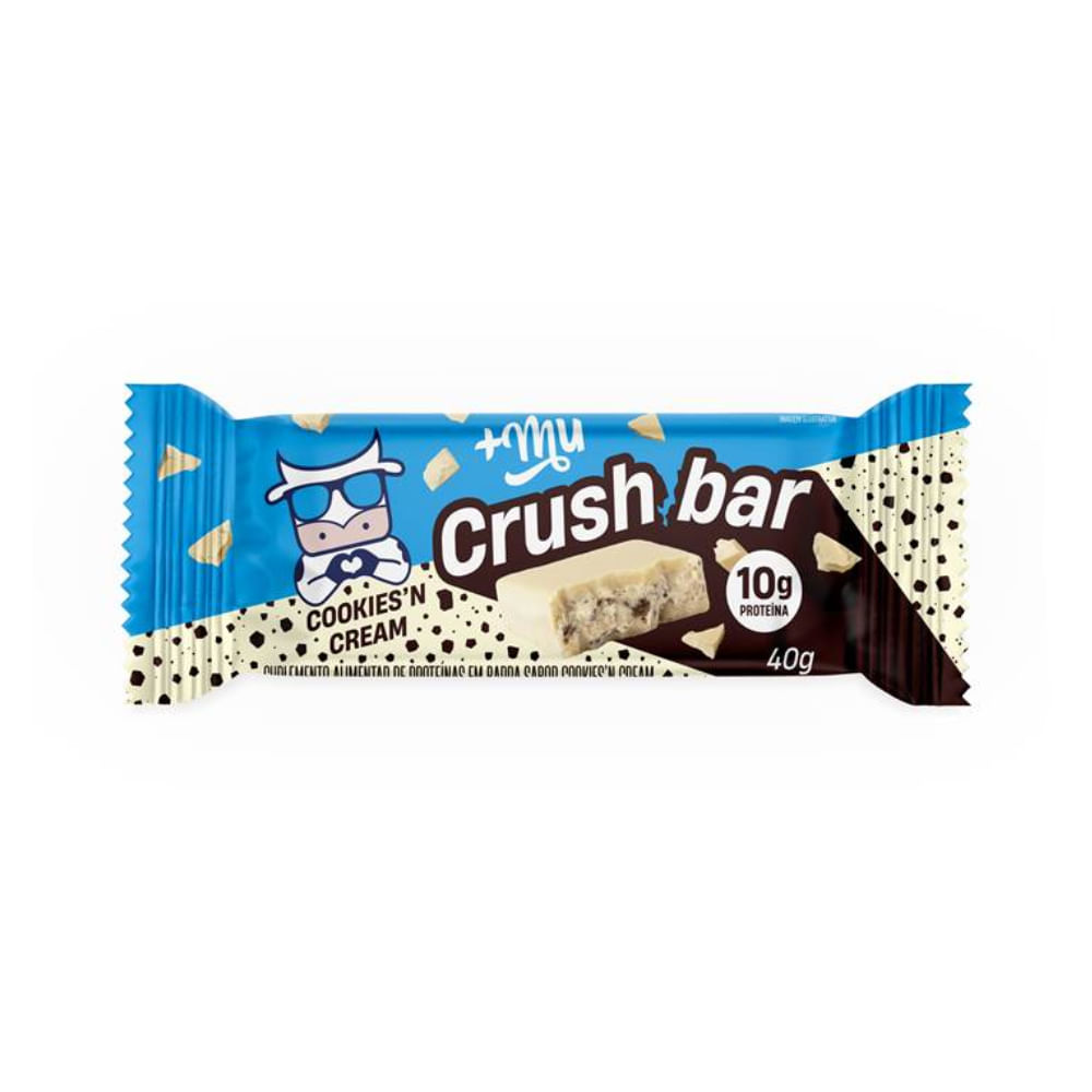 Barra de Proteína +Mu Crush Bar Cookies'n Cream 40g | Prezunic