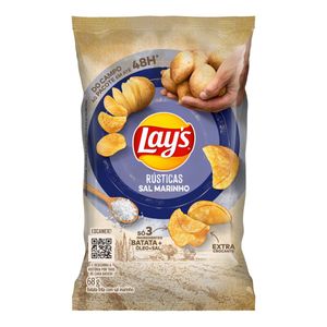 Batata Frita Lays Rústica Sal Marinho 68g