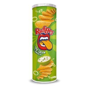 Batata Frita Ondulada Elma Chips Ruffles Tubo Sour Cream e Cebola 100g