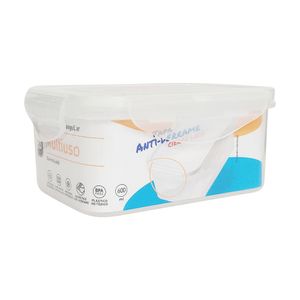 Pote Krea Hermético Plástico Retangular 600ml