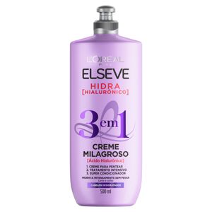 Creme Milagroso Elseve 3 em 1 Hidra Hialurônico 500ml