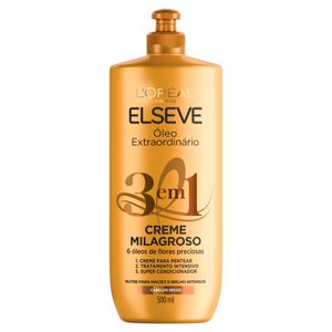 Creme Milagroso Elseve 3 em 1 Óleo Extraordinário 500ml