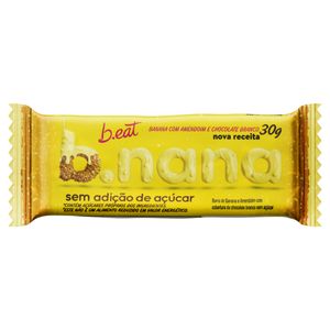 Barra de Frutas B.Eat B.Nana s/ Açúcar Amendoim c/ Chocolate Branco 30g