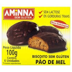 Pão de Mel Aminna s/ Glúten/Lactose 100g