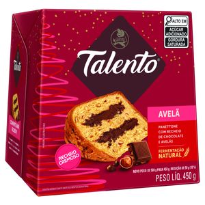 Panettone Talento Recheio Cremoso Chocolate/Avelã 450g