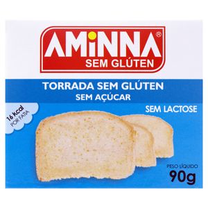 Torrada Aminna Torrada Aminna Vegana s/ Glúten s/ Lactose Tradicional 90g