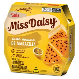 Torta Miss Daisy Mousse de Maracujá Congelada Caixa 470g