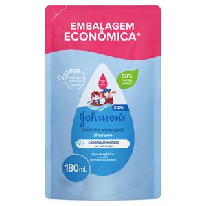 Shampoo Johnsons Kids Cheirinho Prolongado Refil 180ml Embalagem Econômica