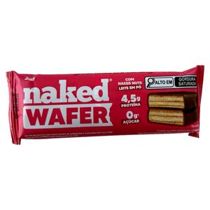 Wafer Bites Naked Nuts Leite em Pó c/ Chocolate ao Leite 26g