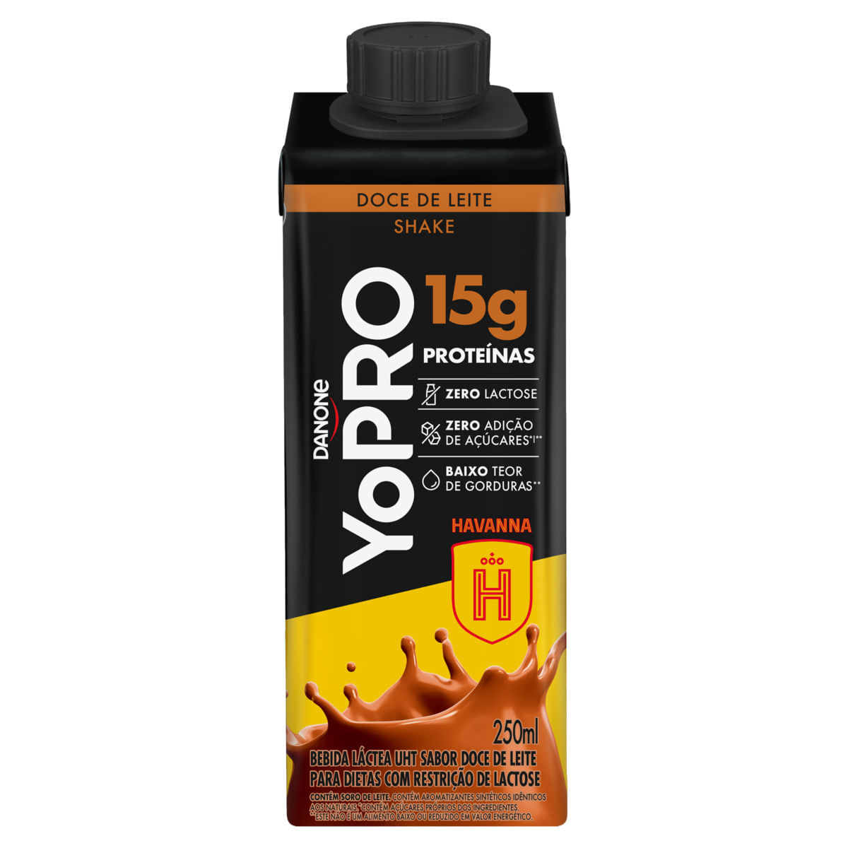 Bebida Láctea Uht Yopro Shake 15g Proteína Zero Lactose Doce de