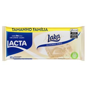 Chocolate em Barra Lacta Laka Branco 145g Tamanho Família