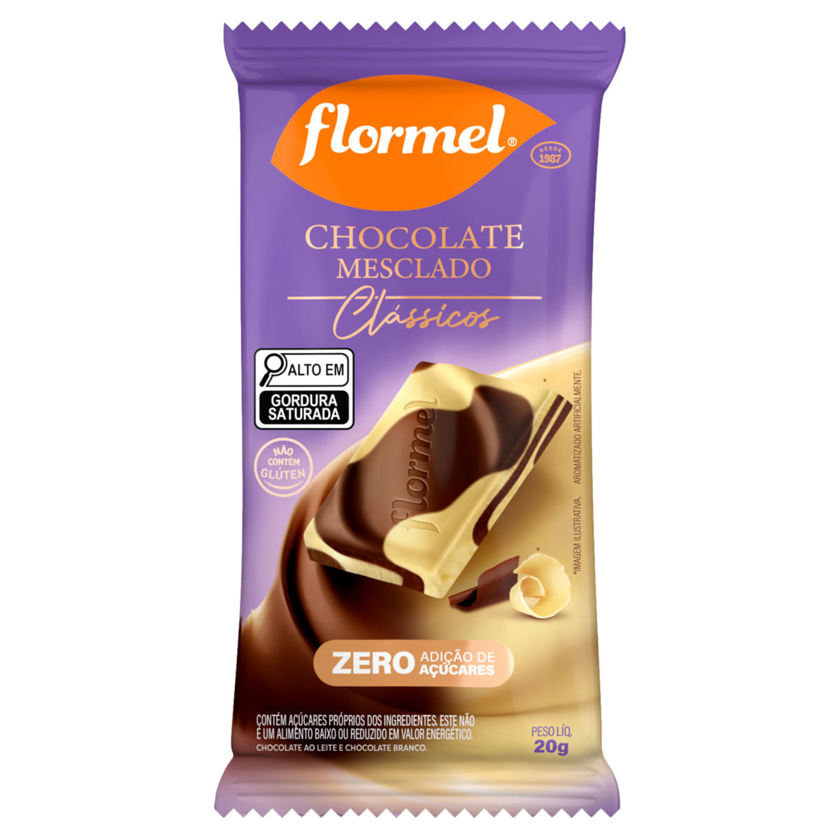 Chocolate Flormel Zero Açúcar Mesclado 20g | Prezunic