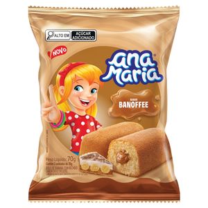 BOLO ANA MARIA 70g, BANOFFEE/DOCE LEITE