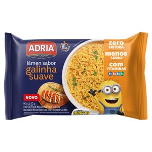 Macarrão Instantâneo Lámen Adria Minions Galinha Suave 75g