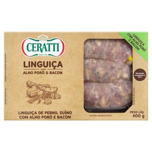 Linguiça de Pernil Suíno Ceratti c/ Alho-Poró e Bacon 400g