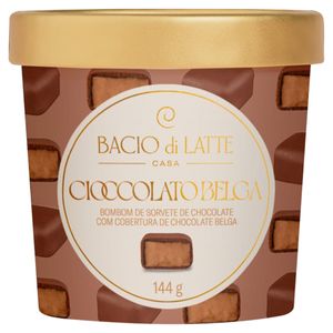 Bombom de Sorvete Bacio di Latte Casa Cioccolato Belga Pote 144g