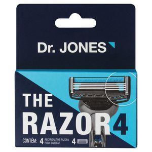 Carga Aparelho p/ Barbear Dr. Jones The Razor4 c/ 4 Unid