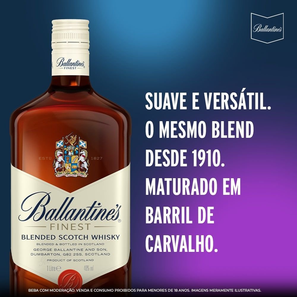 Whisky Ballantines Finest Blended Escocês 750ml | Prezunic