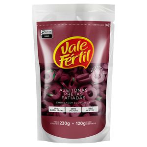AZEITONA PRETA VALE FÉRTIL FATIADA SACHÊ 120g