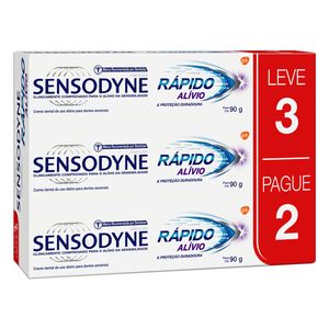 Creme Dental Sensodyne Rápido Alívio 90g Leve 3 Pague 2